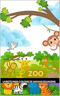 Livro Livreto para colorir de animais selvagens