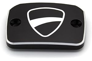 NBVLKH Motorcycle Master Cylinder Front Brake Clutch Right Fuel Reservoir Cover Tank Cap Fit for Ducati Monster 695 696 S2R 800 795 796 759 All Year (Black)