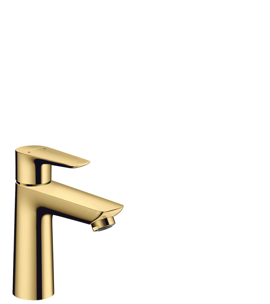 Hansgrohe Talis E Single Lever Basin Mixer 110 With Pop-Up Waste, Polished Gold-Optic, 71710990