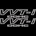 [#125] FLA 2X Silver Toyota VVT-I DOHC Stickers Vinyl Decals VVTI Supra JDM Celica TRD