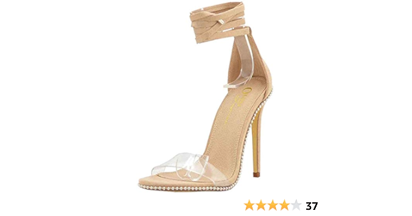 white silver high heels