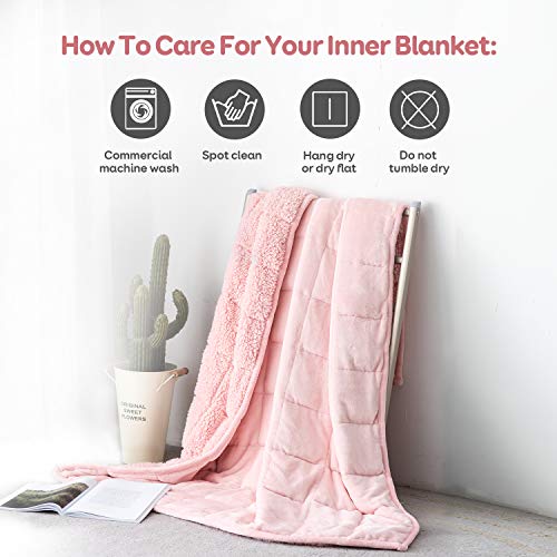 Uttermara Sherpa Fleece Weighted Blanket 15 lbs for Adult, Unicolor