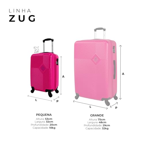 Mala de bordo 10kg Pequena Zug Swiss Move Pink
