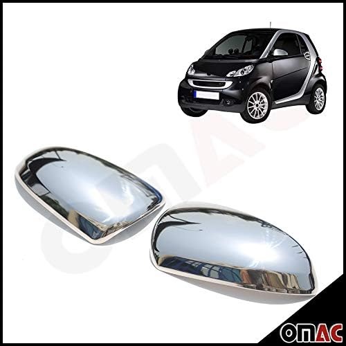 Stainless Steel Chrome Side Mirror Cover Cap Mirror Guard 2