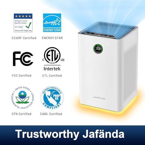 Purificador de Aire con Filtro HEPA, Sensor PM2.5 Automático, Purifica 1190 ft² para Hogar, Dormitorio y Guardería, Silencioso 23dB Modo Sueño, Elimina Olores de Mascota, Polvo y Alergenos