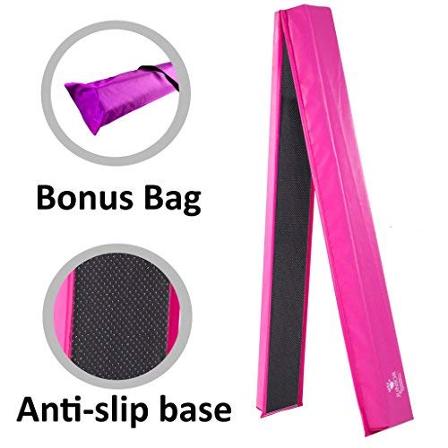 Junior Gymnastics Balance Beam 8 Ft Folding Foam Low Floor Beam