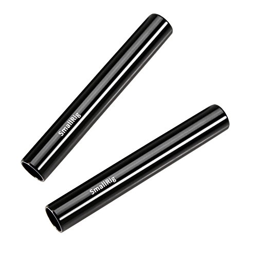 SMALLRIG 15mm Camera Rods (4 inch) 15mm Rail Rod Support System 15mm, Monitor Mount, 15mm LCD Mount, Follow Focus, Matte Box - 1049
