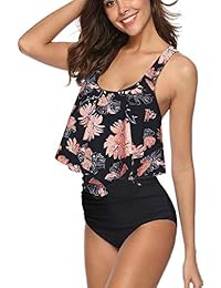 Bikini de dos piezas para dama con corte impreso