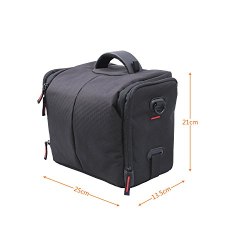 FOSOTO Camera Case Bag for Nikon D3300 D3400 D5300 D5500 D5600 D7200 D7100 D500 D90 D60 D750 D810 D610,Canon EOS Rebel T5i T5 T6 T7i XT SL1 T3i T4 70D 80D 5D Mark 6D 7D,Sony a99II Digital SLR Camera