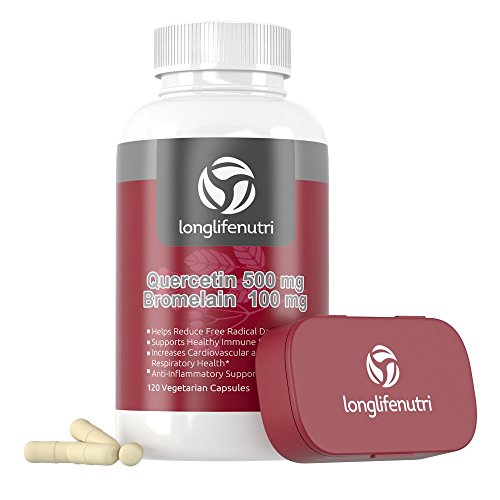 Quercetin 500mg with Bromelain 100mg 120 Vegetarian Capsules
