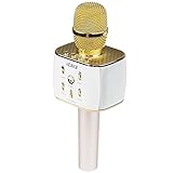 [Upgraded] VERKB Wireless Karaoke Microphone with Speaker Pro, Easter Gift Idea for Kids, 3-in-1 Portable Bluetooth KTV Karaoke Machine for Apple Android Smartphone or Pc (Light Gold)