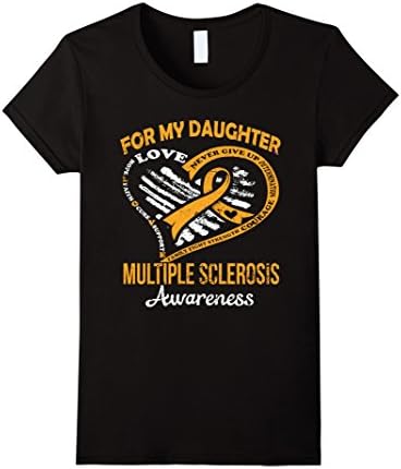 Womens for my daughter multiple sclerosis awareness t shirt XL Black