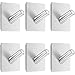 Anwenk Self Adhesive Wall Hooks, 6 Pack Heavy Duty Wall Hook Towel Hook Coat Hook Hat Hook 304 Brushed Stainless Steel Bathroom Kitchen Super Power Wall Mount Hooks for Jacket Bath Towel Hat