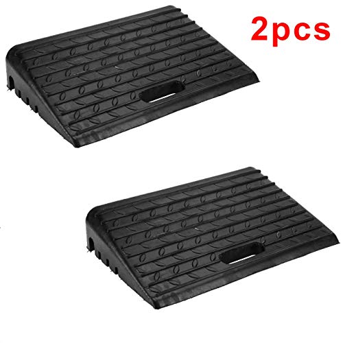 KingSaid Industry 2PCS Rubber Kerb Ramps Cars Truck Mobility Wheelchair Disabled Access Passageway