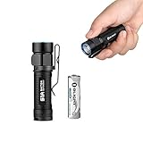 Olight S1A Mini EDC Best AA Flashlight 600 Lumens Cree XM-L2 LED PMMA TIR Lens Powered by 1x1.5V Lithium AA Battery Compact LED Flashlight for Every Day Carry,Black(Cool White)