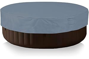 Yolaka Veranda Round Hot Tub Cover Cap with Air Vents 80Dia x 14H Waterproof