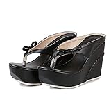 Plus Size 30-43 High Heels Sandals Platform Wedges