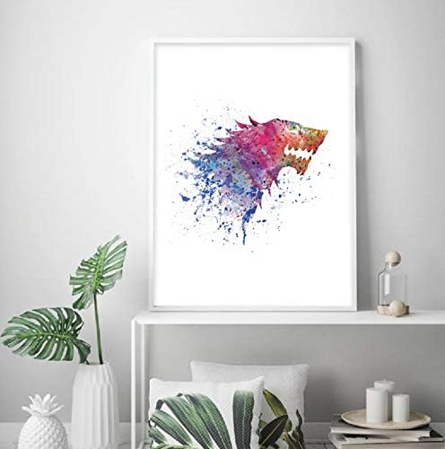 Redwpq Juego De Tronos Acuarela Imprimir Pelicula Cartel Casa Arte