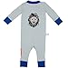 Papallou Boys Lion Print, 100% Soft Cotton, 1 Piece, Pajama Sleeper, Jumsuit (Size 3-24M).