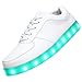LEDKINGDOMUS 7 Colors Luminous Women Casual USB Charging LED Shoes Couple Sportswear Lace Up Flashing Sneakers US