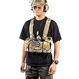 OneTigris Tactical Chest Rig with 5.56/7.62 Rifle Mag Pouches Pistol Mag Pouches and X Harness for Airsoft Shooting Wargame Paintball