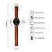 SIYL Men's Classic Quartz Watch|Elegant Minimalist Wrist Timepiece Black Dial|No Numbers/Second Hand|Stainless Steel Cover|30M Waterproof|Soft Brown Leather Band|Gift Box