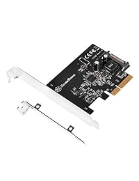 SilverStone Technology USB 3.1 Gen 2 Conector interno de 20 pines Tipo C Puerto Encabezado a PCIe Gen 3.0 X2 Ecu02