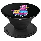 Funny Loot Llama Pinata With Yellow Saddlebag Artwork - PopSockets Grip and Stand for Phones and Tablets