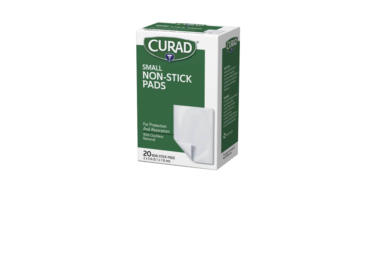 Curad Non-Stick Pads, 2 X 3 Inch(5.1 x 7.6 cm), 20 Count