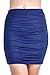 82 Days Women'S Rayon Span Office to Casual Wear Ruched Mini Skirt - Solid