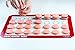 Bakeitfun Silicone Non-stick Multipurpose Kitchen Tool, Microwave and Dishwasher Safe Macaron Mat with 28 Macaron Spaces, Standard,  Macaron Raspberry Red