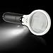 Magnifying Glass with Light, GPCT LED Illuminated Magnifier with 3X 45X High Magnification, Lighted Magnifying Glass for Reading, Close Work, Jewellery