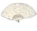 SACAS Large White Feather Hand Fan for costume, halloween, party, dance