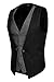 Zeagoo Coofandy Mens V-neck Sleeveless Slim Fit Jacket Business Suit Vests,Black,XX-Large