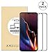KTTWO OnePlus 6T Screen Protector Glass, (2PACK) Full Screen Coverage Anti-Scratch Bubble-Free Tempered Glass Screen Protector with Full Glue for OnePlus 6T Screen Phone (Black)