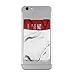 Cosmos Pack of 2 Back Self Adhesive ID Credit Card Pocket Wallet Pouch Sleeve Holder for Cellphone (White Marble Pattern)