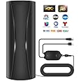 1000+ Miles Range TV Antenna, Digital TV Antenna Indoor with Amplifier and Signal Booster, Portable HD Antenna for TV Indoor 