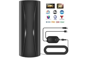 PGOFBUO 1000+ Miles Range TV Antenna, Digital TV Antenna Indoor with Amplifier and Signal Booster, Portable HD Antenna for TV Indoor Outdoor for Smart TV and Old TVs - 36ft Coax Cable - Support 4K 1080p