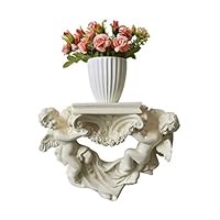 LC_Kwn European Wedding Room Wall Decoration Wall Decoration Three-Dimensional Angel Background Wall Hanging Swing Table Wall Storage Shelf Flower Stand