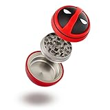 Deadpool Herb Grinder With Pollen Catcher, Perfect Size 2