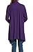 Zeagoo Women's Long Sleeve Draped Open Front Fall Winter Cardigan Sweater (XXL, Purple)