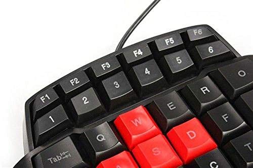 Delux T9 46-Key Singlehanded Wired Gaming Keyboard Professional Ergonomic Gameboard