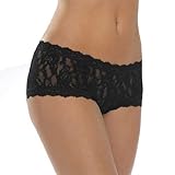 Hanky Panky Women's Signature Lace Boy Shorts, Black, Small