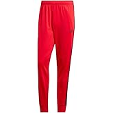 adidas Mens Essentials Warm-Up Tapered 3-Stripes Pants Casual - Red - Size L