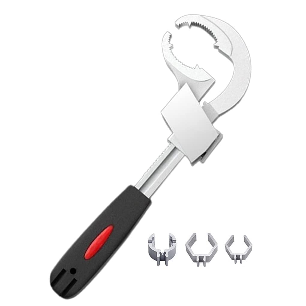 Yeqoo Universal Adjustable Double-Ended Wrench Multifunctional Bath Wrench Aluminium Alloy Open End Spanner Bathroom Repair Hand Tool