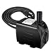 Jhua Water Pump 300GPH (1200L/H, 21W) Submersible Water Pump, Ultra Quiet Fountain Water Pump with 5.9ft Power Cord, 3 Nozzles for Aquarium, Fish Tank, Pond, Statuary, Hydroponics primary