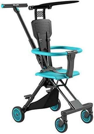 Amazon Seayun ベビーカー ベビーバギー ハンディーキッズスクーター 折り畳み簡単 軽量 コンパクト 両対面 機内持ち込み可 双方向変換 子供用 6ヶ月から3歳まで使 4輪ベビーカー 持ち運び 便利 旅行 イージーライフ 車トランク収納可 誕生日プレゼント 緑 背面