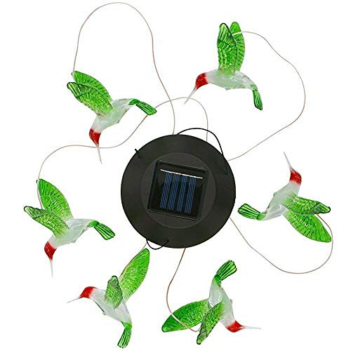 Yooda Color Changing Wind Chime Solar Powered Hummingbird Wind Chime