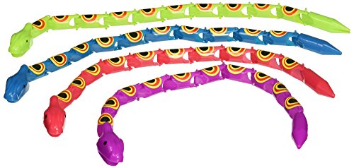 One Dozen, 15 Inch Jointed Plastic Wiggle Snake Toys
