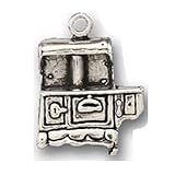 Sterling Silver 3D Kitchen Cooks Large Old Antique